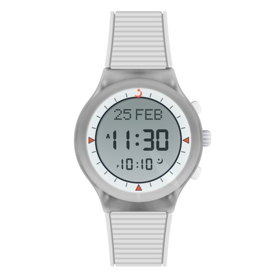 (Bild für) ALFAJR Armbanduhr, mit Gummiarmband, WEISS
