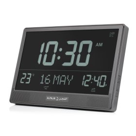 ALFAJR, Wanduhr, MEGAGROSS SCHWARZES DISPLAY