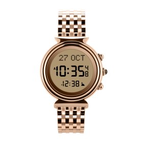 ALFAJR, Damen Armbanduhr, Edles Edelstahlarmband, ROSÉGOLDFARBIG