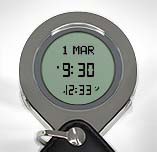 ALFAJR Taschenuhr, SILBERFARBEN, in Lederhülle